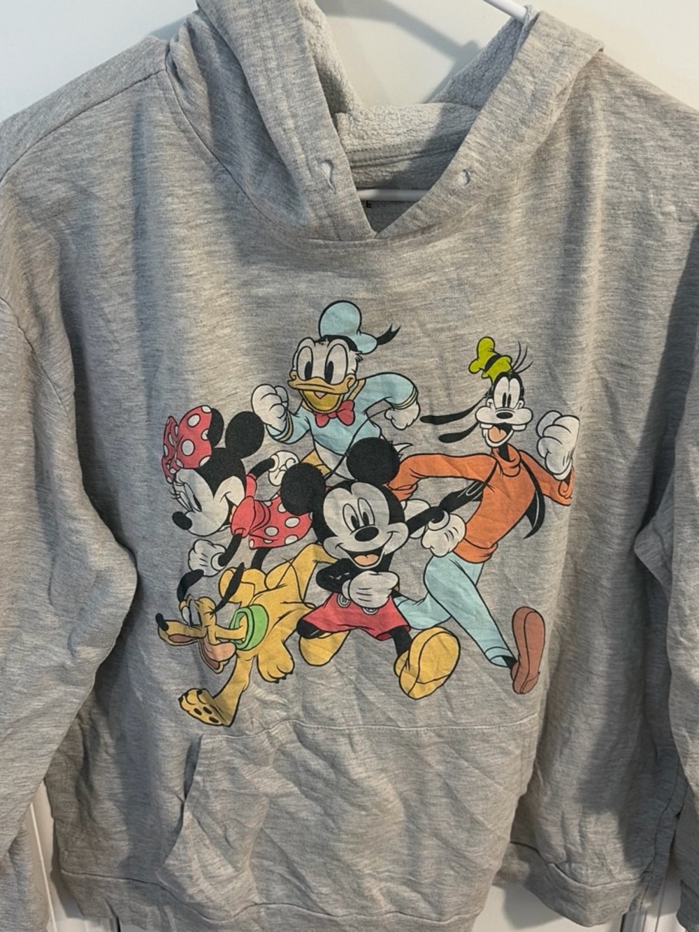 Grey Mickey & Friends Graphic Hoodie Sweatshirt